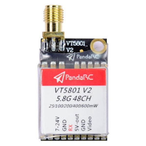 PandaRC VT5801 V2 FPV Video Transmitter 5.8G 48CH 25/100/200/400/600mW Switchable OSD adjustable SMA VTX RC