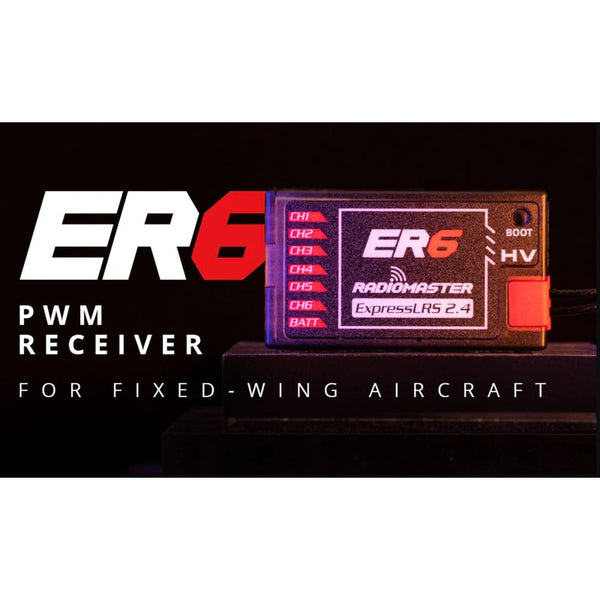 RadioMaster ER6 ExpressLRS PWM receiver (6 channels) (2.4GHz)