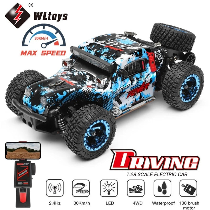 WLtoys 1/28 2.4G 4WD RC Car Offroad with LED lights Ready to Run