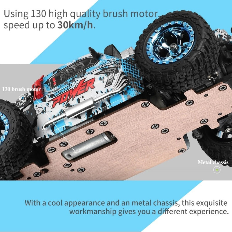 WLtoys 1/28 2.4G 4WD RC Car Offroad with LED lights Ready to Run