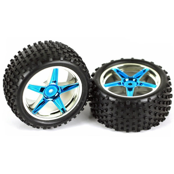 ORIGINAL HSP Rear Buggy Chrome Wheels (2PCS) Blue
