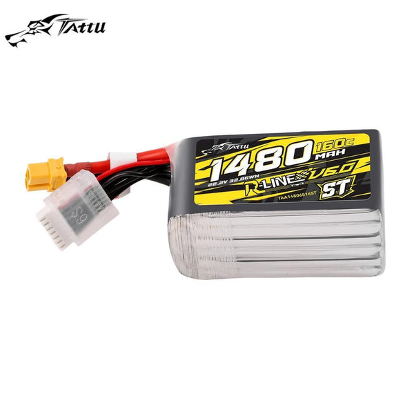 Tattu R-Line V6 1480mAh 6S 160C LiPo Battery with XT60 [ST]