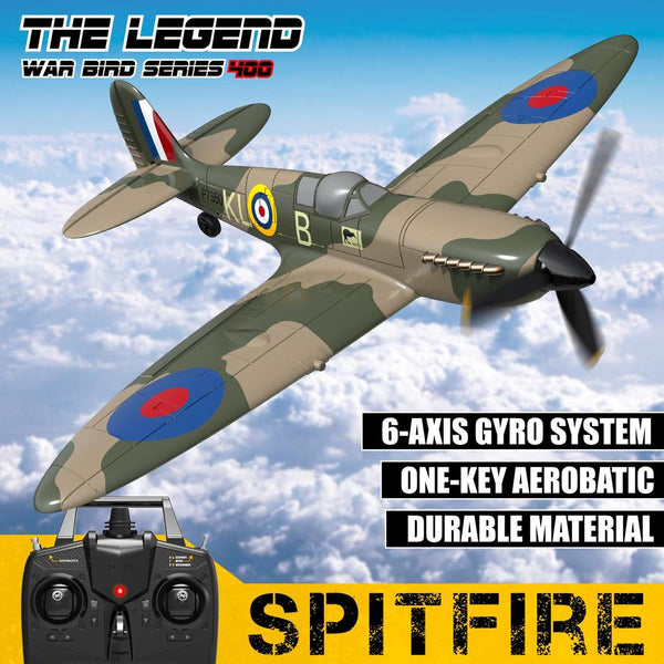 Volantex RC Spitfire with Xpilot One Key Aerobatic Stabilization System Perfect for Beginners 761-12 RTF
