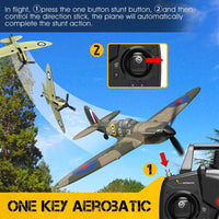 Volantex RC Spitfire with Xpilot One Key Aerobatic Stabilization System Perfect for Beginners 761-12 RTF