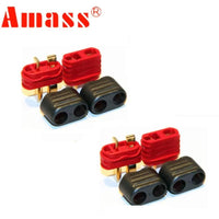 Amass Anti-Slip T-Plug Male Female Connector for RC Lipo Battery ESC - 2 Pairs