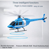 Bell206 4 Channel RC Helicopter Altitude Hold Beginner Scale Helicopter (Blue)