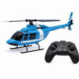 Bell206 4 Channel RC Helicopter Altitude Hold Beginner Scale Helicopter (Blue)