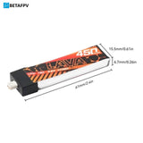 BETAFPV BT2.0 450mAh 1S 75C Battery (4PCS) (LAVA Series)