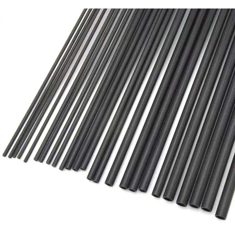 5 Tubes Fibre De Carbone Noir - 4x2x200 Mm - Pour Modélisme, DIY, Renforcement