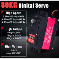 DSSERVO 80KG 270° Waterproof High Speed Metal Gear Digital Servo