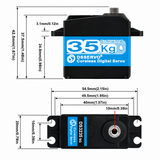 DSServo 35KG High Torque Waterproof Coreless Digital Servo – RC Car, Boat & Robotics