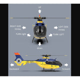 YX F06 EC135 RC Helicopter 1:36 Scale 6CH FBL Brushless 3D RTR Optical Flow Positioning