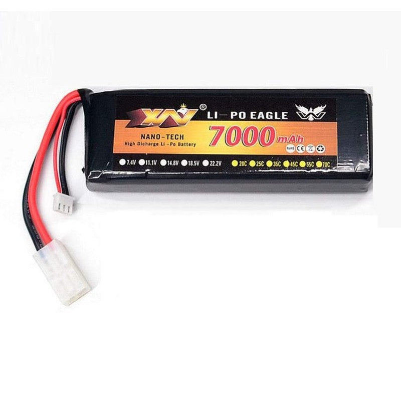 7.4V 2S 7000mAh Upgrade Lipo Battery for Henglong Tank Hobby Square Singapore