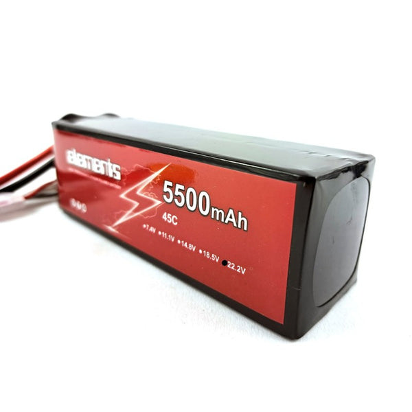 Elements 5500mAh 45C 6S Lipo Battery for UAV RC Helicopter Boat Car Drone