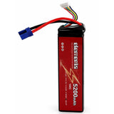 Elements 5200mAh 150C 6S Lipo Battery for UAV RC Helicopter Boat Car Drone - High Discharge Rating
