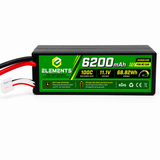 Elements 6200mAh 100C 11.1V Lipo Battery for RC Car (Hardcase)