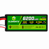 Elements 6200mAh 100C 14.8V Lipo Battery for RC Car (Hardcase)