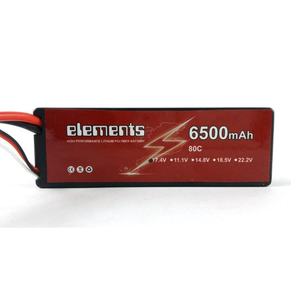 Elements 6500mAh 80C 7.4V Lipo Battery for RC Car (Hardcase)