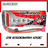 GAONENG GNB 2S 7.4V 6500mAh 120C Cabled Hard Case LiPo Battery T-Plug