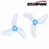 GEMFAN 1207 Durable 3 Blade 31mm Propeller (4CW+4CCW) - (1mm Shaft) (Clear Blue)