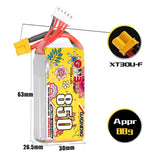 GAONENG GNB LiHV 4S 15.2V 850mAh 120C LiPo Battery – XT30