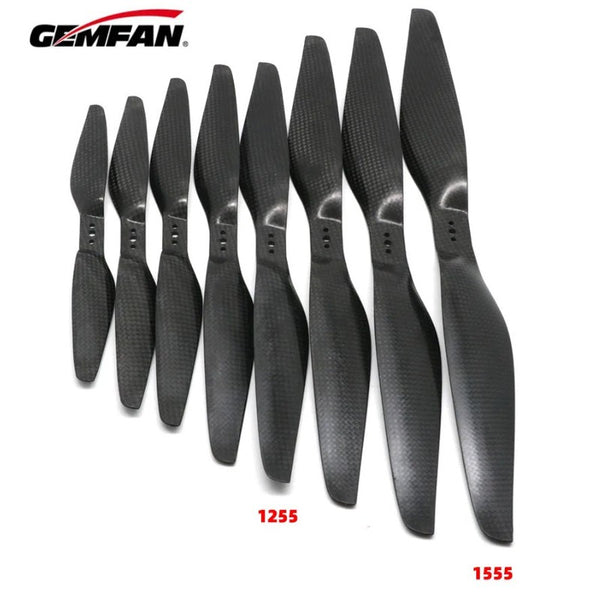 Gemfan 3K Carbon Fiber RC Propeller T-TYPE 1255 1555 for RC MultiRotor (2 pc pack)