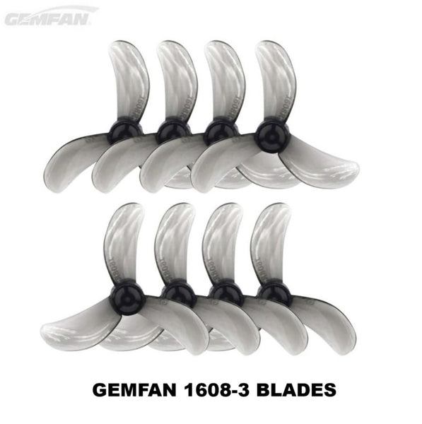 Gemfan 40mm 1608 3-Blade Whoop Propeller 4CW+4CCW (1.0 or 1.5mm Shaft)