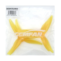 GEMFAN Hurricane 51466 V2 5 Inch Durable 3-Blade Propeller 2 pairs (Bumblebee Yellow)