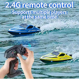 HJ Upgraded RC Racing Boat 2.4G 35KM/H Auto Flip with Cooling System Yellow Color *400mm*