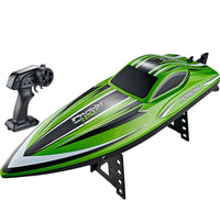 BEZGAR RC Boat, 16 inch Big Brushless Remote Control Boat for Adults and Kids, 55 KPH Large Fast RC Speed Boats with 2000mAh Battery, Ideal Waterproof Toy Boats for Lakes (Green)
