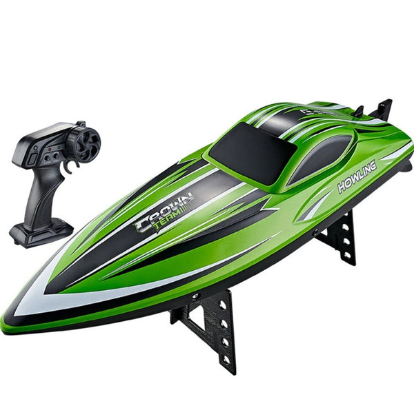 BEZGAR RC Boat, 16 inch Big Brushless Remote Control Boat for Adults and Kids, 55 KPH Large Fast RC Speed Boats with 2000mAh Battery, Ideal Waterproof Toy Boats for Lakes (Green)