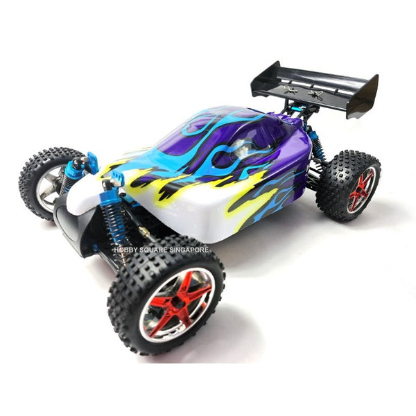 HSP 94107Pro 1:10 RC XSTR Off-Road Brushless Buggy (Purple Cover with Red Chrome Wheels)