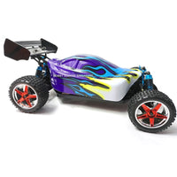 HSP 94107Pro 1:10 RC XSTR Off-Road Brushless Buggy (Purple Cover with Red Chrome Wheels)