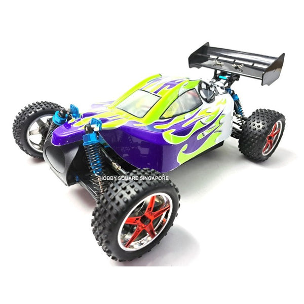 HSP 94107Pro 1:10 RC XSTR Off-Road Brushless Buggy (Purple-Green Cover with Red Chrome Wheels)