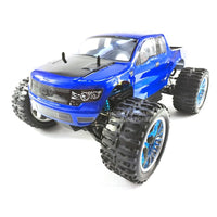 HSP 94111Pro 1:10 RC  Electric Brontosaurus Monster Truck (All Blue Car Cover with Chrome Wheels)