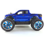 HSP 94111Pro 1:10 RC  Electric Brontosaurus Monster Truck (All Blue Car Cover with Chrome Wheels)