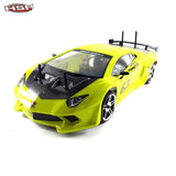 HSP 94123Pro 1:10 RC Power Drift Car (Lamborghini Neon Yellow-Green with Chrome Wheels)