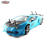 HSP 94123Pro 1:10 RC Power Drift Car (Lamborghini Blue with Chrome Wheels)