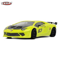 HSP 94123Pro 1:10 RC Power Drift Car (Lamborghini Neon Yellow-Green with Chrome Wheels)