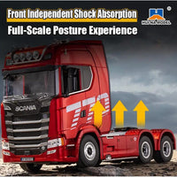 Huina RC 1501 Scania 770S 1:18 with RC Platform Semi Trailer 1502 2.4GHz (Red)