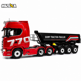 Huina RC 1/18 Scale 1501 Scania 770S with New RC Platform Semi Trailer 1502 2.4GHz (Red)