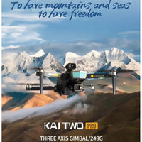 Kaitwo Pro Drone 5G WIFI FPV GPS with 4K HD Dual Camera 3-Axis Brushless Gimbal Foldable RC Drone Quadcopter RTF