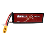 Elements 6200mAh 45C 4S 14.8V Lipo Battery for UAV RC Helicopter Boat Car Drone