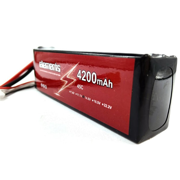 Elements 4200mAh 45C 4S 14.8V Lipo Battery for UAV RC Helicopter Boat Car Drone