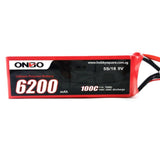 ONBO 6200mAh 100C 5S 18.5V Lipo Battery for UAV RC Helicopter Boat Car Drone