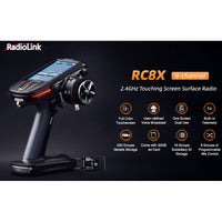 Radiolink RC8X 2.4G 8 Channels RC Radio Transmitter Receiver, Touch Screen FPV Controller for Crawler Drifting Boat Radio link
