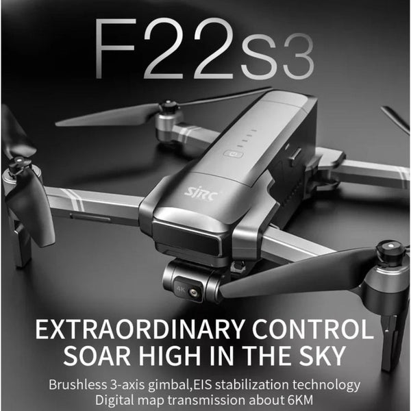 SJRC F22 S3 PRO 4K Drone 3-Axis Gimbal 6KM Repeater Digital FPV EIS HD Camera GPS 5G Quadcopter