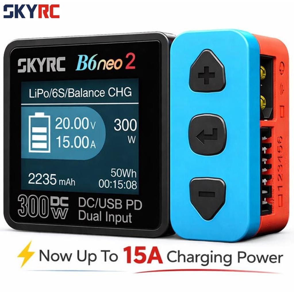 SKYRC B6 Neo2 300W DC Smart Charger With DC/PD Dual Input (Crimson