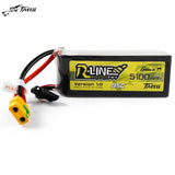 Tattu 5100mah 6S 95C 22.2V R-Line Lipo Battery with XT90S Plug