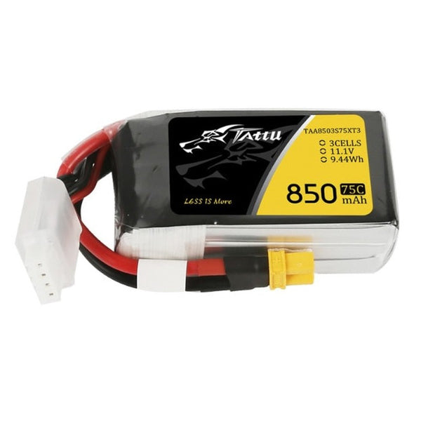 Tattu 850mAh 75C 3S1P Lipo Battery Pack With XT30 Plug